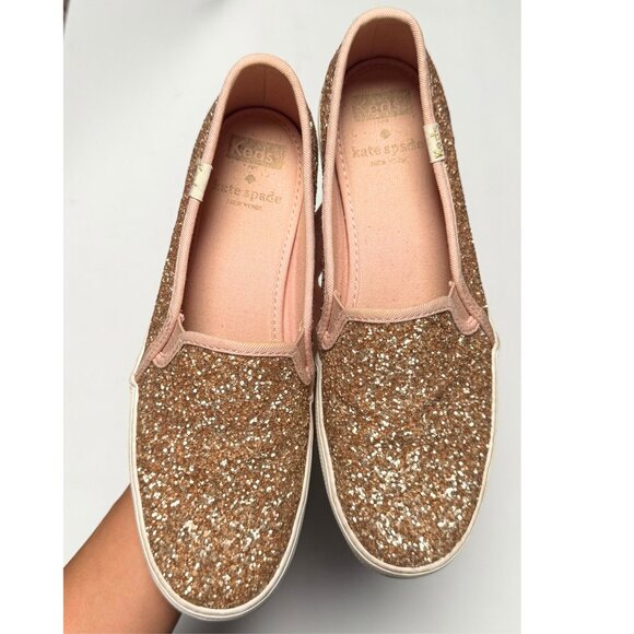 Kate Spade x Keds Women’s Triple Decker Pink Glitter Sneakers – EU 37 / US 6.5 – - Picture 1 of 10